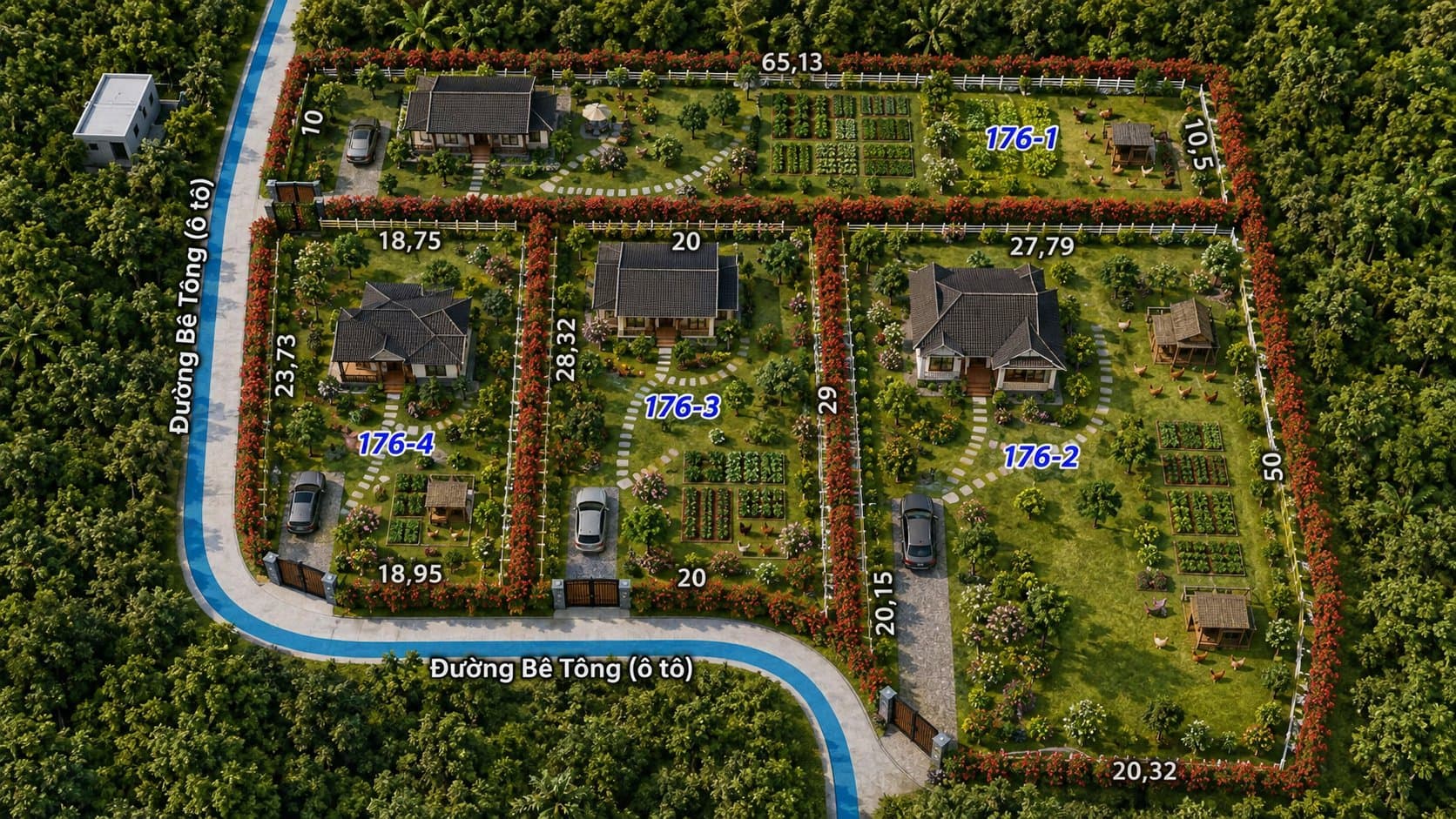 🌿 4 NỀN ĐẤT LỘC SƠN – PHƯỜNG B’LAO, BẢO LỘC