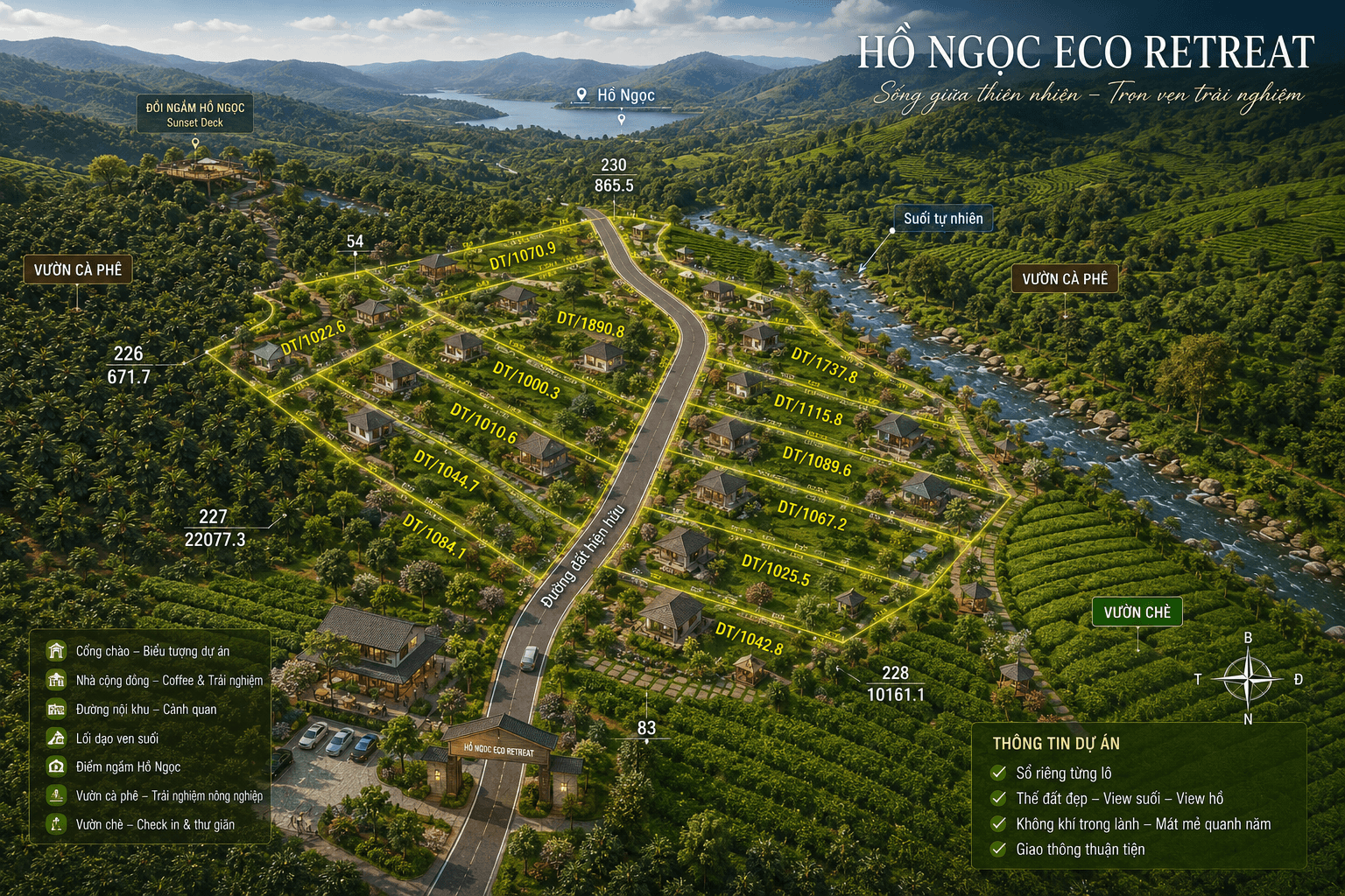 🌿 14 NỀN NGHỈ DƯỠNG GẦN HỒ NGỌC – BẢO LỘC