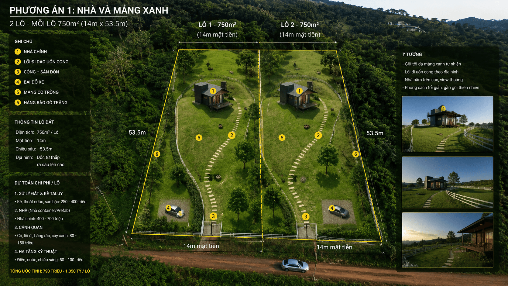 Đất nền Hồ Ngọc 750m2 có thổ cư